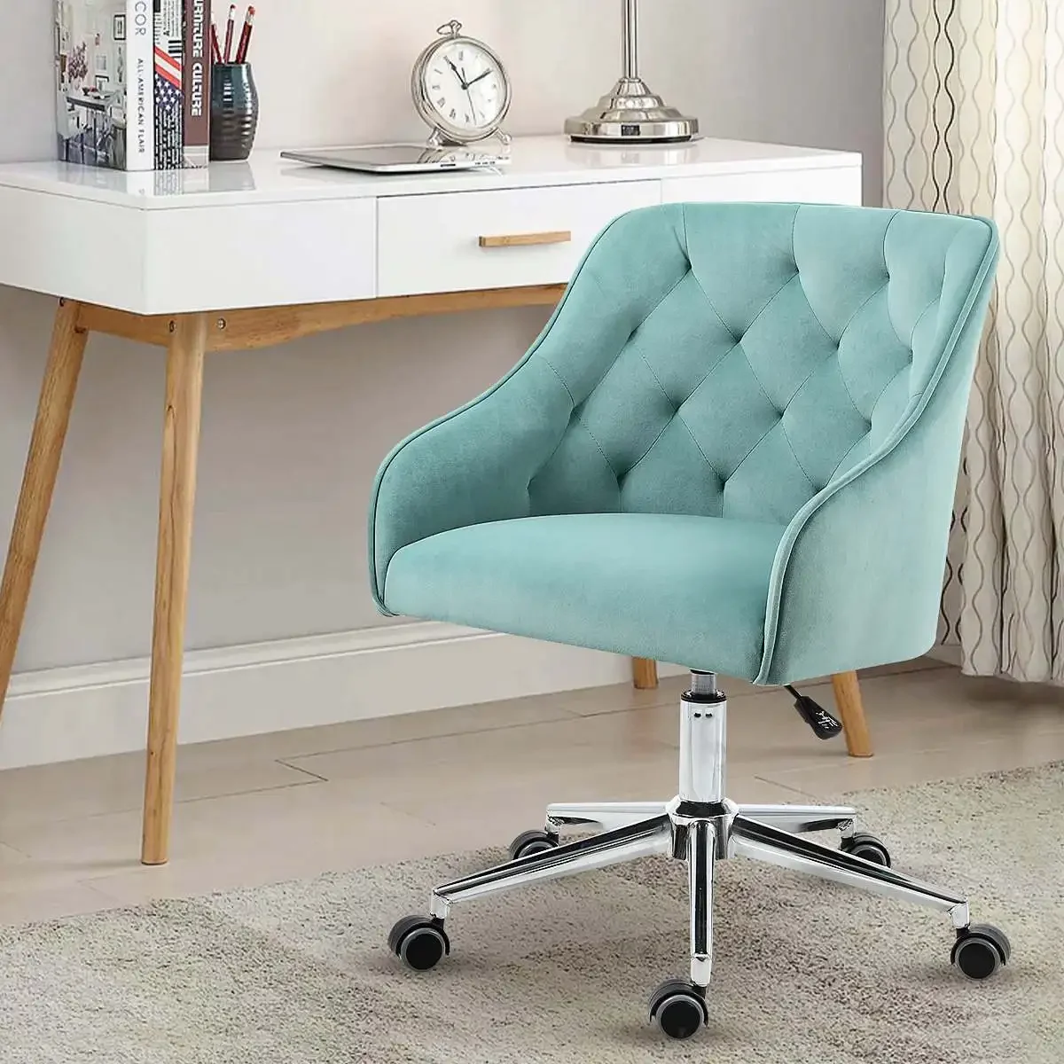 Task Chair Mid Back - 87 cm großer Bürostuhl aus Samt,
