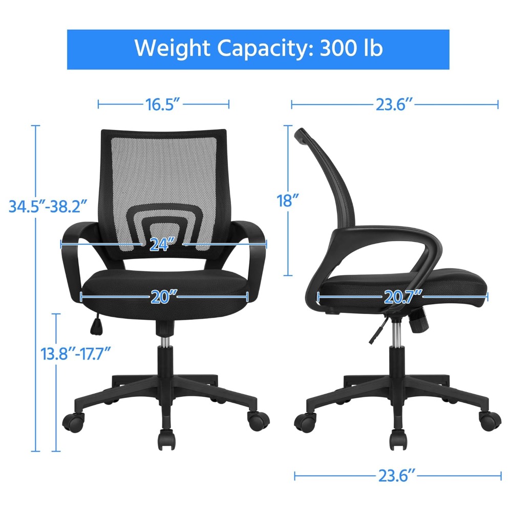 Task Chair Mid Back - Ergonomischer Bürostuhl mit mittelhoher Rückenlehne aus