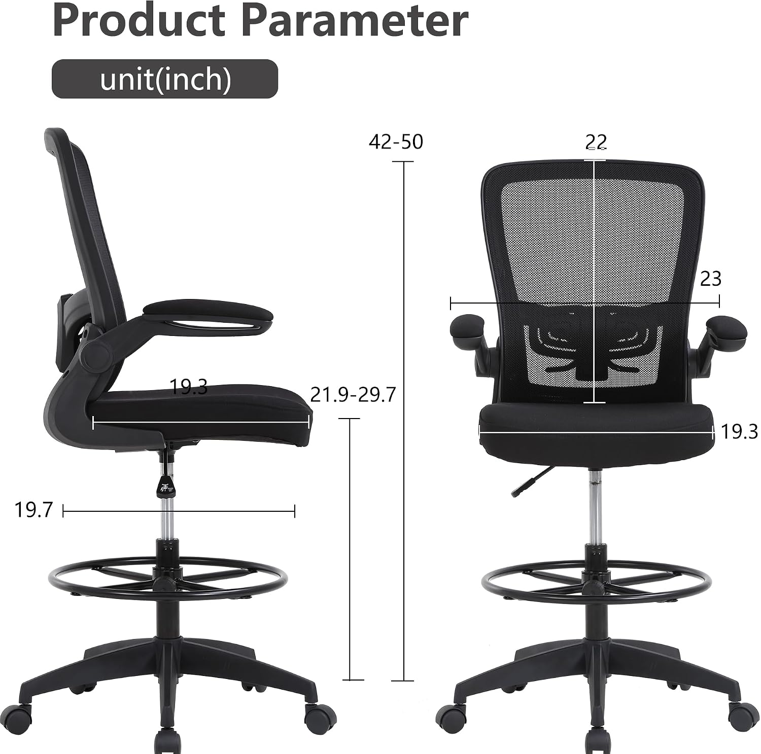 BestOffice Zeichenstuhl, hoher – Task Chair Mid Back Bewertung und Preis