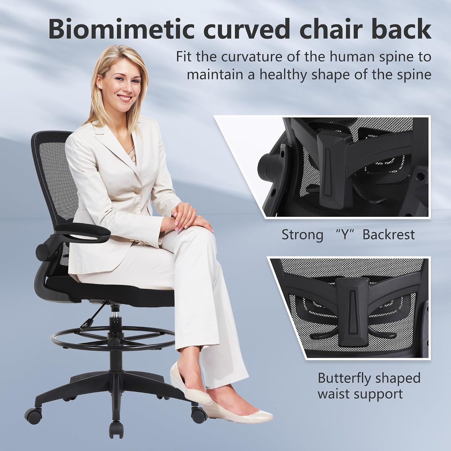BestOffice Zeichenstuhl, hoher – Task Chair Mid Back Bewertung und Preis