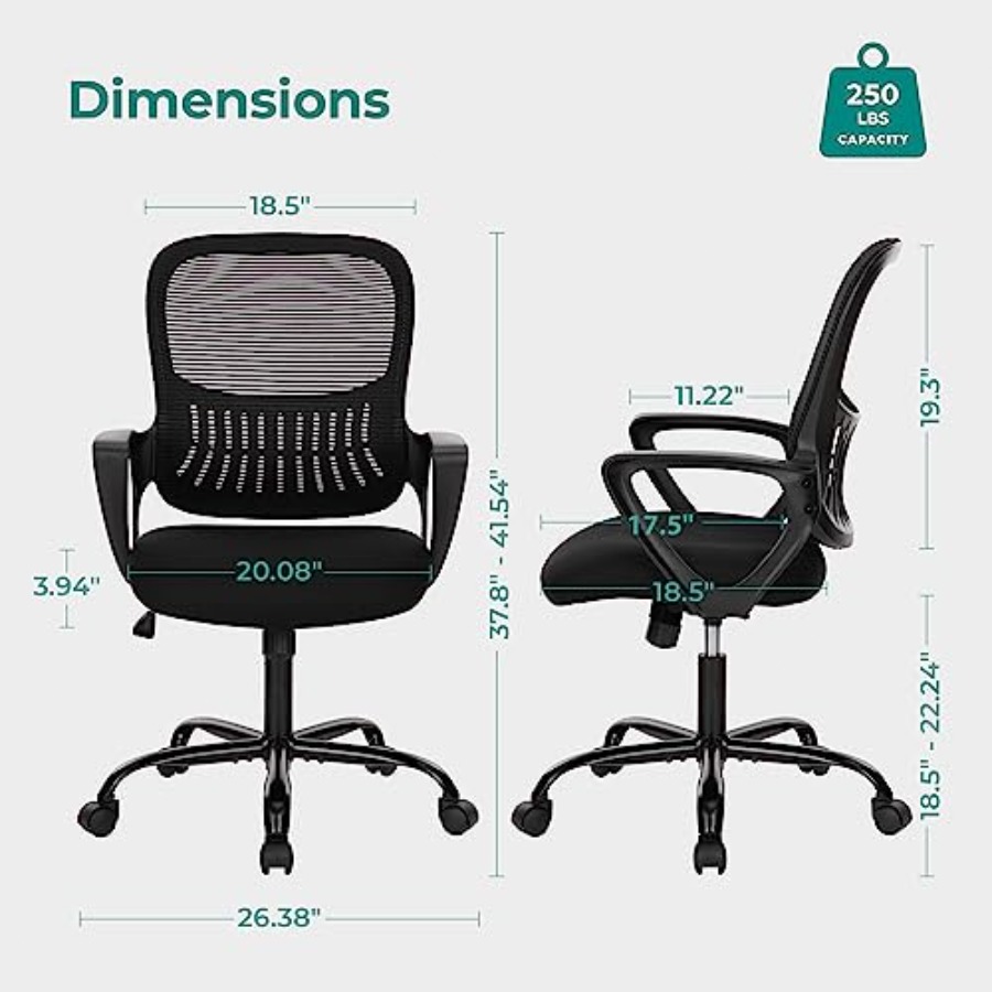 Home-Office-Stuhl, ergonomisch – Task Chair Mid Back Bewertung und Preis