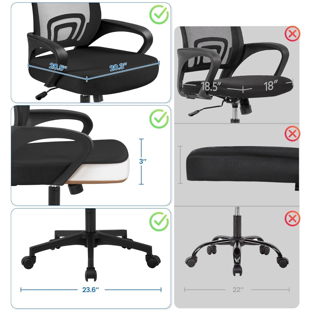 Ergonomischer Bürostuhl mit mi – Task Chair Mid Back Bewertung und Preis
