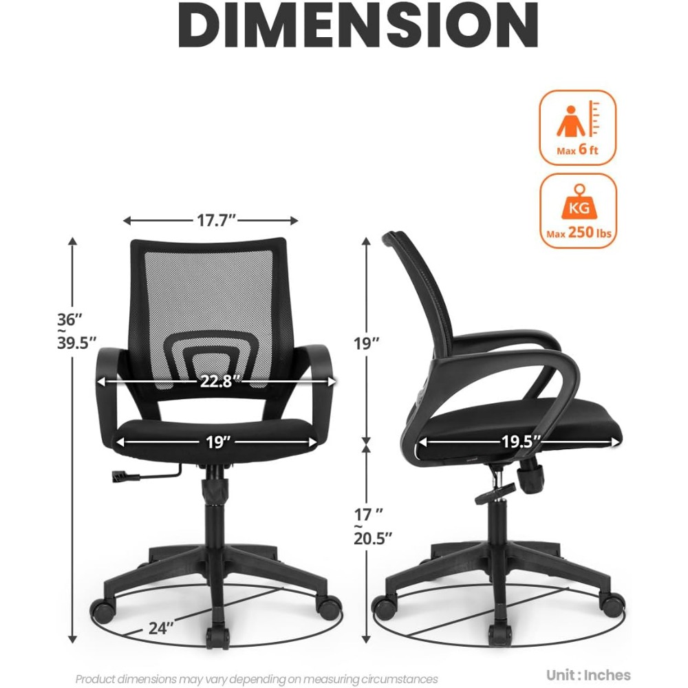 Schwarzer Netz-Gaming-Bürostuh – Task Chair Mid Back Bewertung und Preis