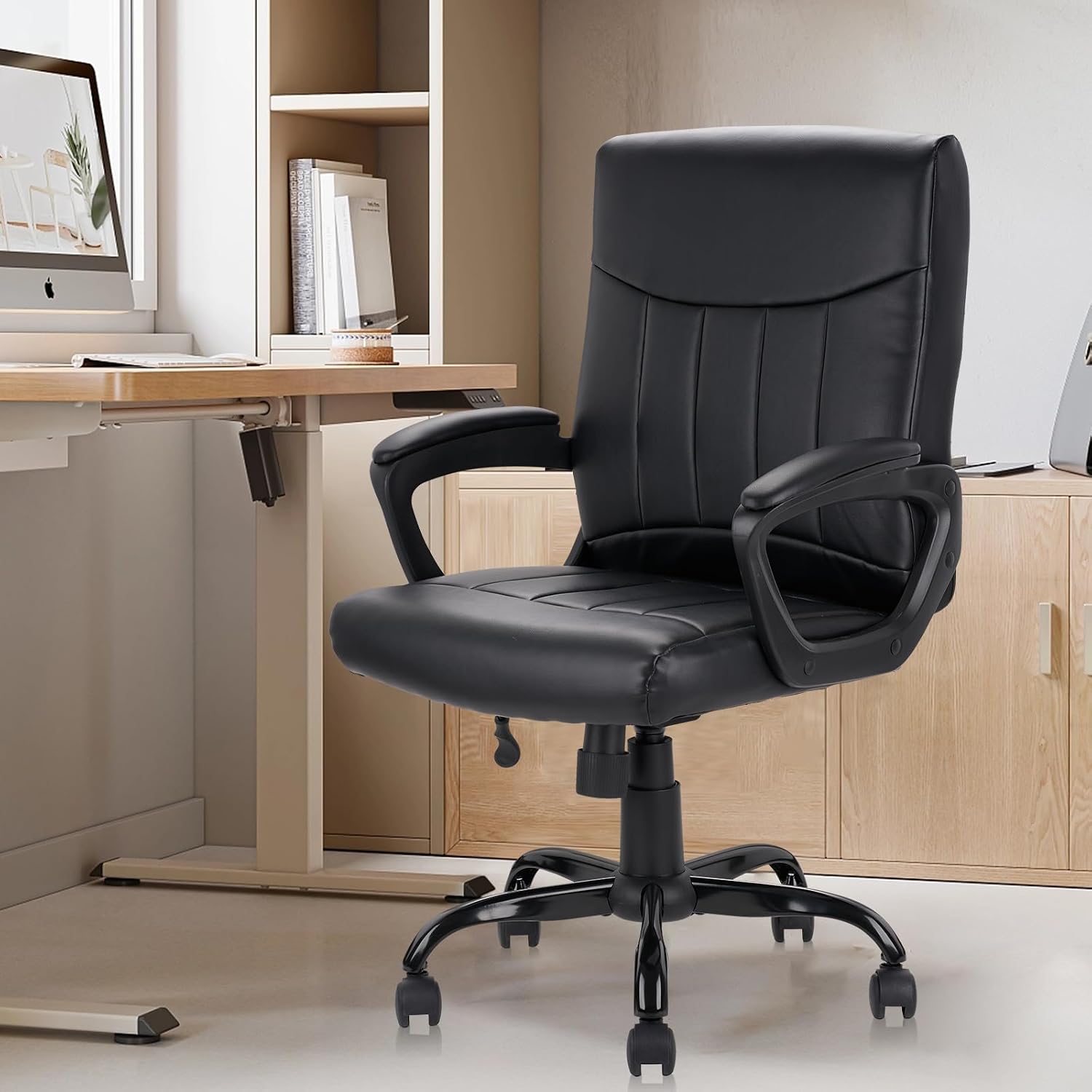Leder-Bürostuhl, ergonomisch,  – Task Chair Mid Back Bewertung und Preis